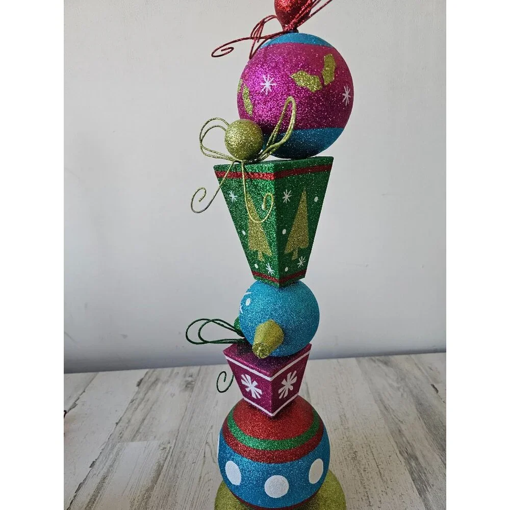 Pier 1 ornament glitter vintage rare Xmas decor centerpiece Bose‎